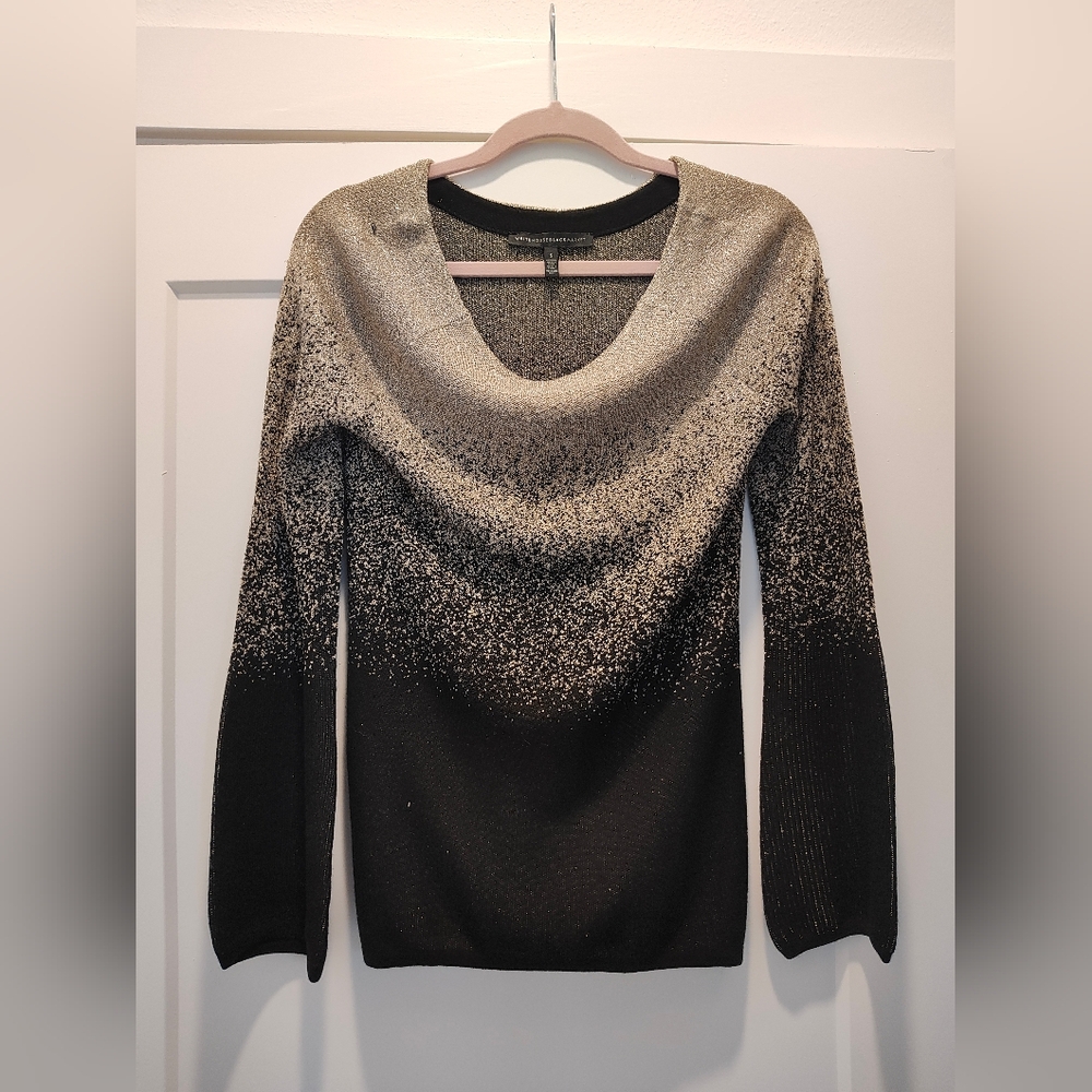 Shimmery gold black sweater